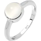 Elli Bague 'Solitär' argent / blanc cassé