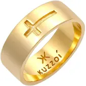 KUZZOI Bague 'Kreuz' or