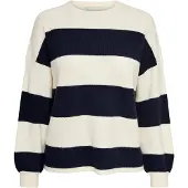 ONLY Pull-over 'ONLAtia' marine / blanc cassé