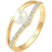 Elli Bague or / blanc perle
