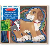 Melissa & Doug - 13782 - Loisir Créatif - 5 panneaux en bois et 5 lacets assortis - animaux domestiques