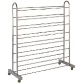 SmartaSaker Étagère à chaussures Giant mobile Herkules 125,5 x 67/116 cm blanc/gris