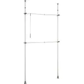 Wenko Système télescopique ''Basis'' Herkules 165/300 x 75/120 cm blanc/gris