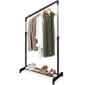 SmartaSaker Portant sous escaliers 91,5 x 42 x 170 cm noir