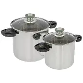 Bo Camp Jeu de Casseroles Bo-Camp Elegance Compact 2 Inox