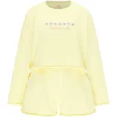 Mymo Tenue d'intérieur jaune pastel / rose / noir / blanc