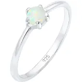 Elli Bague argent / blanc perle