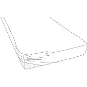 Kayori Drap Housse Surmatelas Kayori Shizu Blanc (Percale)-100 x 200 cm