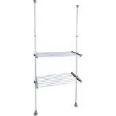 Wenko Système de penderie télescopique Herkules Twin, blanc - 73-120 x 165-300 cm