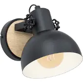Eglo LUBENHAM Applique/plafonnier Lampe éclairage - L17,5 x H20,5 x AL21 cm - noir, marron - IP20