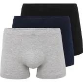 Schiesser Boxers bleu marine / gris chiné / noir