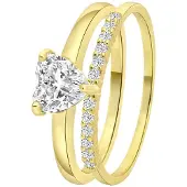 Lucardi Bague or / transparent