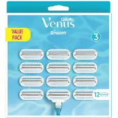 Gillette Venus Smooth Lames de rasoir femme, 12 lames de rechange