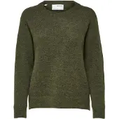Selected Pull-over 'FLULU' vert foncé