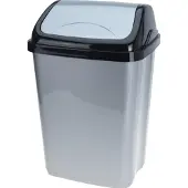 Excellent houseware Poubelle , plastique, 29x23x44 cm, noir/gris