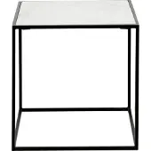 Nordal Table d'appoint Cube - marbre blanc S
