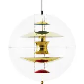 Verpan VP Globe Suspension Brass | Red | Blue | Ø 40 cm