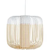 Forestier Suspension , Bamboo Light M, dimmable, Blanc, Salon / séjour, Bambou, Design