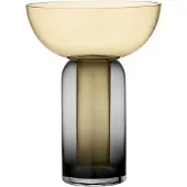 AYTM Torus Vase Black | Amber | Small: Ø15 cm