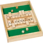 Goki Jeu de dés Shut the Box, Jeu en bois