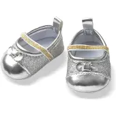 Heless Ballerines argent t.38-45 cm ballerines paillettes, 1 pair, tirette, dès 3 ans