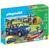 Playmobil 5669 Wild Life 69pcs Excursion camping avec pick-up, bateau & tente