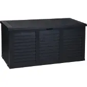 Huismerk Grand conteneur de jardin en plastique robuste, boîte de jardin stylée imitant un tronc de bois -