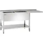 Bartscher Plonge inox | 2 éviers gauche | 180x70x85 cm