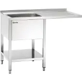 Bartscher Evier | inox | 1 cuvette gauche | 120x70x85 cm