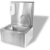 Hendi Lave-mains | Inox | Commande Genou | 40x33,5x20/57 cm