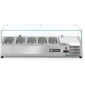 Hendi Vitrine réfrigérée en acier inoxydable | 5x GN 1/4 150 mm
