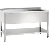 Bartscher Plonge inox | 1 évier à droite | 140x70x85 cm