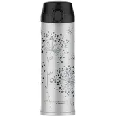 Thermos Decor Bloomy Hiver Bouteile A Boireisotherme Inox 480 Ml D7x24cm
