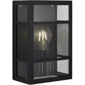 Brilliant Lampe , Getta applique extérieure noir, métal/plastique, 1x A60, E27, 40W,ampoules normales (non incluses)