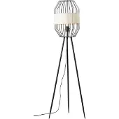 Brilliant Lampadaire Slope E27 40 W noir/naturel