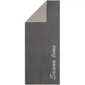 Cawö Serviette de Sauna Cawö 449 Sauna-Time Two-Tone Anthracite