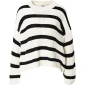 ONLY Pull-over oversize 'JDYJusty' crème / noir