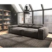DELIFE Grand Canapé Sirpio XL 270x130 cm Microfibre Marron Kaki