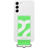 Samsung Galaxy S22 Plus Back Cover Silicone avec Sangle Blanc