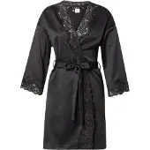 Ralph Lauren Robe de chambre 'SIGNATURE SATIN' noir