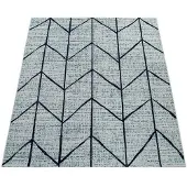 Paco Home Tapis plat d'intérieur et d'extérieur Motif géométrique scandinave Blanc Dimensions 120 x 170 cm
