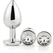 Dream Toys Gleaming Love - set de plugs anaux (argent, 3 pièces)