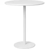 Blomus Table d'appoint ronde Table de jardin blanche Aluminium Métal Table de nuit NOUVELLE