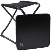 Bo Camp - Tabouret + tablette - Pliable - Noir