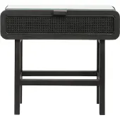 Nordal Console A/s Merge-noir Avec Rotin | 2567