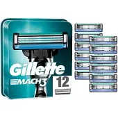 Gillette Mach3 Lames De Rasoir Pour Homme/12 Recharges