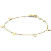 Jackie Gold Bracelet à bibelots Disc en or jaune 14 carats