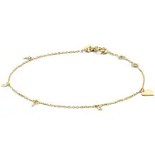 Jackie Gold Bracelet à bibelots Love jaune doré 14 carats