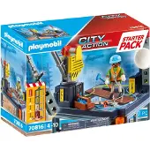 Playmobil Starter Pack Construction With Crane Multicolore 4-7 Years Enfants