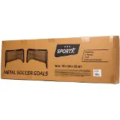 Sportx Metalen Voetbaldoelen 78x56x45 cm 2 Stuks Zwart